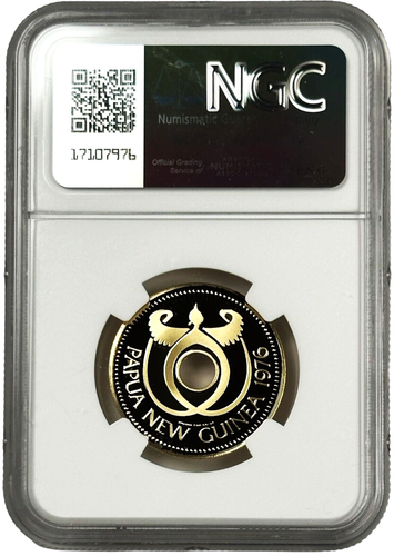 1976 FM Papua New Guinea 100 Kina 0.2769oz Independence Gold Proof NGC PF 70 UC - Picture 2 of 2
