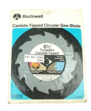 Rockwell 6-1/2" Tungsten Carbide Tipped Circular Saw Blade 12 Tooth USA Made