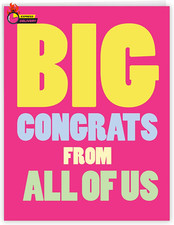 - Jumbo Congratulations Greeting Card 8.5 X 11 Inch - Group Congrats Notecard