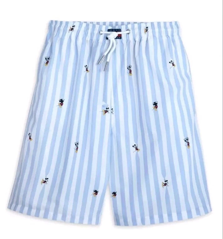 Pantalones Cortos Tommy Hilfiger X Disney Mickey Mouse Rayas - Disney100 Para Hombres Medianos Nuevos con Etiquetas Foto 2 de 4