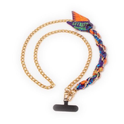 Adjustable Cross-body Silk Scarf Chain Phone Strap,Clip and Go Strap Phone Bag - 第 6/29 張圖片