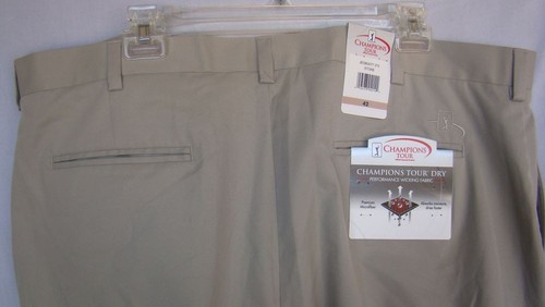 PGA CHAMPIONS TOUR Mens Size 42 Beige Golf Shorts NWT Wick Fabric - Picture 3 of 3