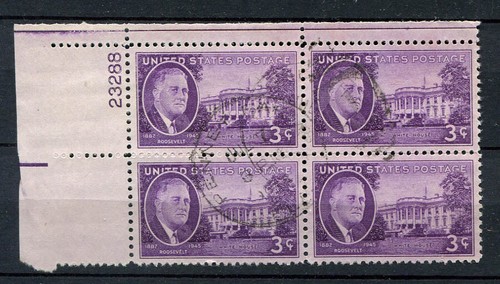 USA : Scott # 932 - Plate Block # 23288 - used
