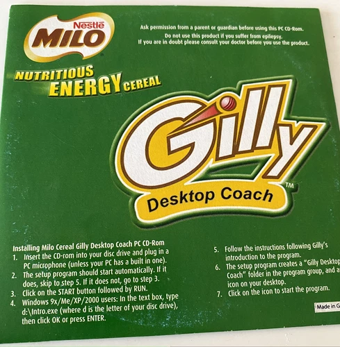 Gilly Milo Desktop Coach Cricket PC CD-Rom Wicket Keeping Adam Gilchrist  S1715 - Picture 1 of 3