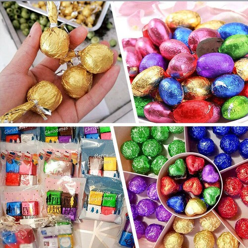 100PCS 10/15/20CM Tin Foil Aluminium Wrapping Square Chocolate Candy Wrappers AU - Picture 6 of 28