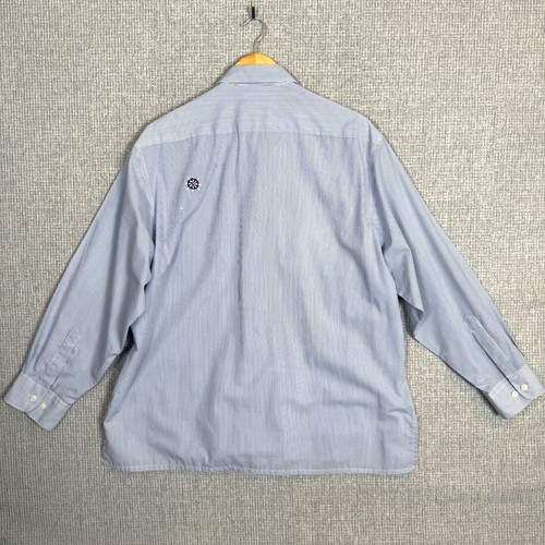 Vtg Mili Designs Nautical Button Down Shirt Striped XL Patriotic USA Stars Boats - Picture 4 of 16