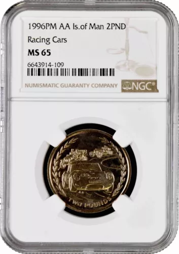 Isle of Man 2 pounds 1996, NGC MS65, "Queen Elizabeth II (1970 - 2019)"