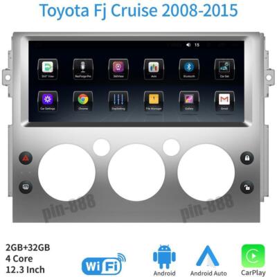 12.3'' For Toyota FJ Cruise 2008-2015 Car Audio GPS Navigation Stereo Radio 2+32G