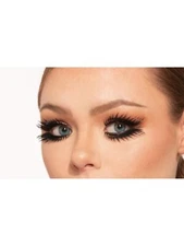 Deluxe Blackout Eyelash Set Black Fancy Dress Halloween Adult Costume Accessory