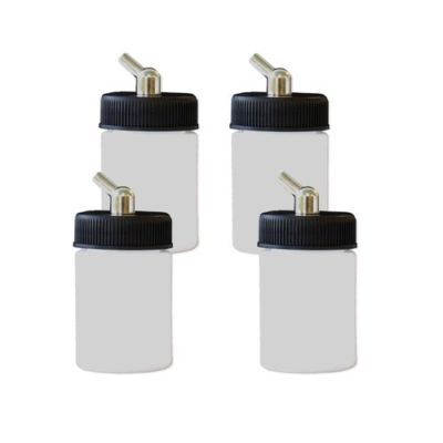 BA-30-1P-4 1oz Plastic Bottle Assemblies 4 Pk for Paasche H & EZ Model Airbrush