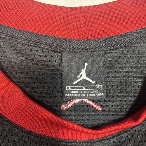 Nike Michael Jordan Sleeveless Meshed Jersey #23 Black and Red Men's Large - Picture 5 of 6