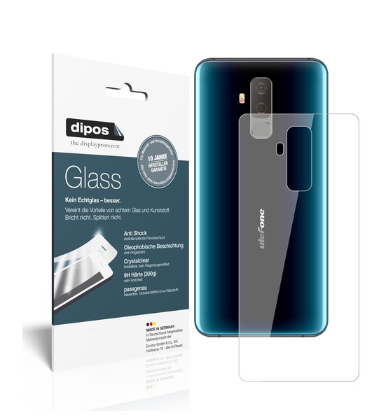 2X Schutzfolie FüR Ulefone T2 RüCkseite - Anti-Shock 9H Folie Dipos Glass-image