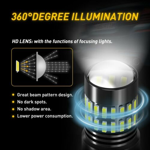 3157 3047 Luz de respaldo trasera Bombilla LED blanca para GMC 1500 2500 2003-2013 - Imagen 2 de 12