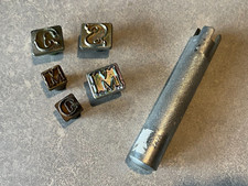 Five (5) Misc Replacement Leather Fancy Letter Stamps C-S-M  1/2  C-M 3/4 inch