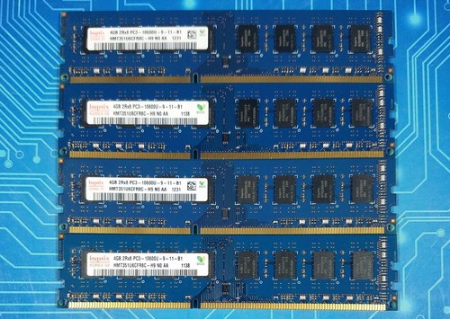 16GB (4x4GB) PC3-10600U DDR3-1333MHz 2Rx8 ECC Hynix HMT351U6CFR8C-H9