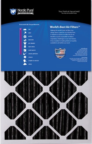 16x25x5 (4 3/8) Honeywell Replacement Air Filters MERV 8 Plus Carbon 1 Pack - Picture 2 of 7