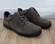 Hotter Khaki Green Leather Shoes Mens UK 10 Comfort Arch Support Kendal NEW
