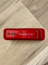 Swingline Cub Stapler 5 1/4" Long Vintage Red Metal Made In USA Retro Desk MCM