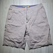 Quiksilver Waterman Men's Beige Chino Shorts Cotton Button Pockets Flat Front