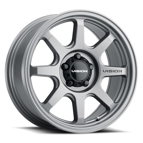 16x8 Vision 351 Flow 5x114.3 0 Satin Grey Wheels Rims Set(4) 83