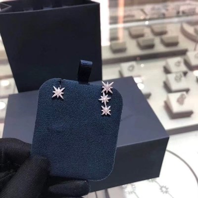 APM.MONACO Six-Pointed Star Asymmetric Earrings for Women, Three Meteor Earrings