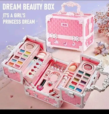 Kids Makeup Kit for Little Girls 49 Pcs Washable Makeup Kit Kids Real Girls Make