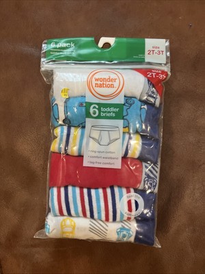 New Wonder Nation/ Toddler Boys/ 6 PACK /Briefs /Underwear/Size 2T-3T