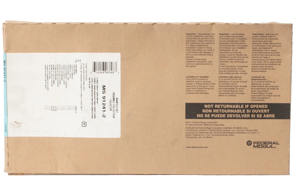 Juego de juntas de colector de admisión FelPro para Nissan Máxima 00-01 número de modelo MS912412 Foto 3 de 4