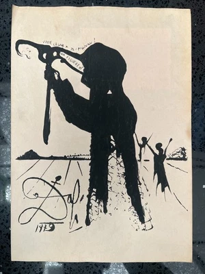 Salvador Dali Zeichnung auf Papier (Handmade) signiert und gestempelt Mischte... - Bild 1 von 4