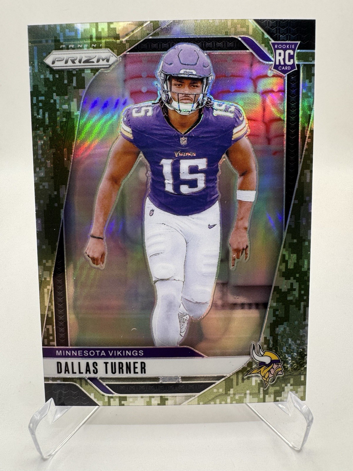 2024 Panini Prizm - Rookies Dallas Turner #324 Forest Camo 15/15 Jersey Match RC