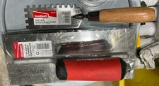 2PACK Goldblatt Curved Blade Drywall Trowel & Notched Margin Trowel