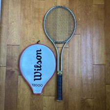 Vintage Wilson T2000 TENNIS RACQUET w/ COVER, Steel Frame, 4-1/2 Grip