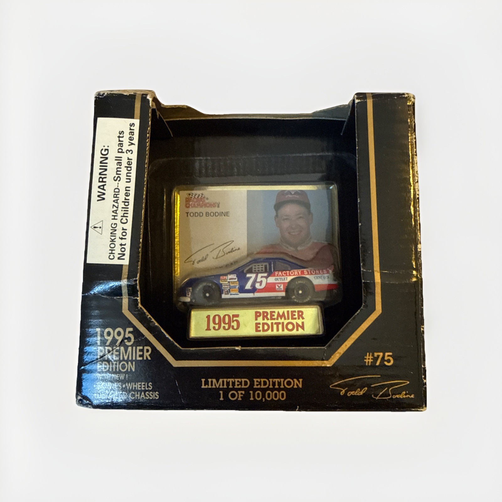 NIB 1995 Racing Champions 1:64 Premier Edition NASCAR Diecast #75 Todd Bodine