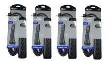4-PACK Commercial Electric 8 ft. 6-Outlet Surge Protector in Black