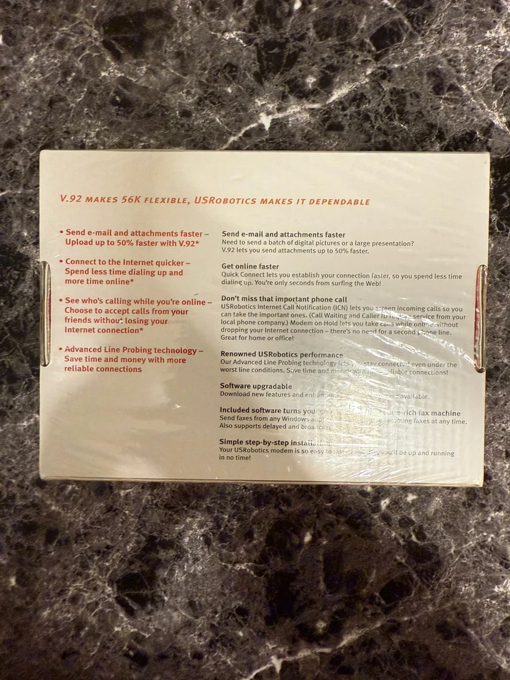 Factory Sealed US Robotics 56K Faxmodem V.92 PCI for Windows 5699B DSL/Phone - Image 2 of 4