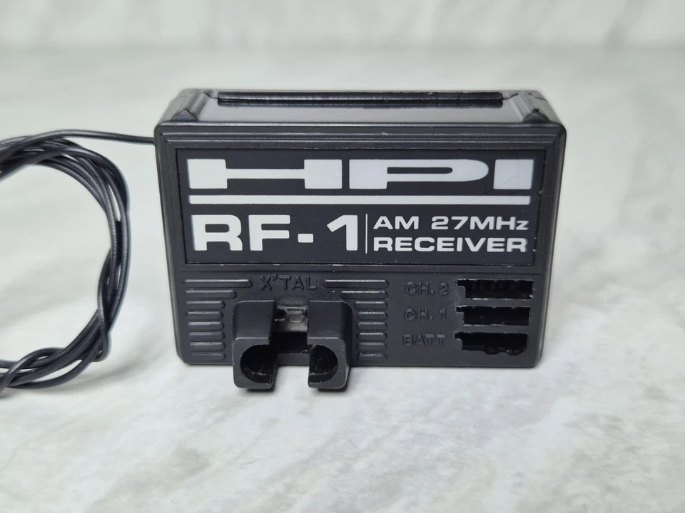 HPI RF-1 AM 27MHz 2 CH Channel RC Radio Receiver Nitro Vintage Rush Evo Trophy - Image 2 of 4