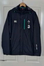 Canterbury Ireland 2014/15 Rugby Union Men's Black Lightweight Rain Jacket M