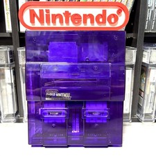 Snes Custom Transparent Purple Super Nintendo Snes Game Console Sns-001 Snes Custom Transparent Purple Super Nintendo Snes Game Console Sns-001