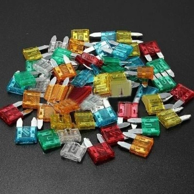 60pcs Auto Car Truck Mini   Fuses 5A 10A 15A 20A 25A 30A Fuse Assortment Kit #zc