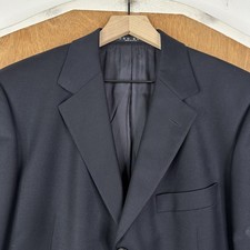 Hugo Boss Blazer Mens 40R Navy Blue 3 Button Supremo Super 120s Carlo Barbera