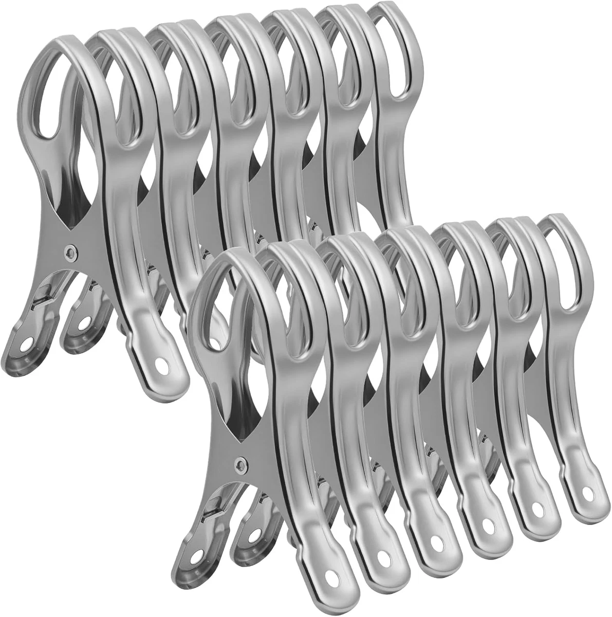 48 mollette da bucato con molle a pressione in acciaio inox e impugnatura morbida, colore giallo e bianco e 1 sacchetto per mollette bellaCott tartaruga