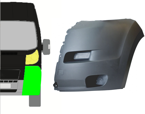 StoßStange FüR Fiat Ducato 2006 - 2014 Vorne Rechts-image