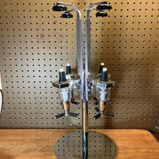4-Bottle Liquor Dispenser – Chrome Rotating Shot Measure Bar Stand Carousel 