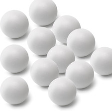 12 Pack 3 Inch White Foam Balls for Crafts Round Polystyrene DIY School Projects