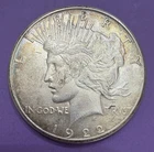 1922-S Peace Dollar $1 - AU - About Uncirculated