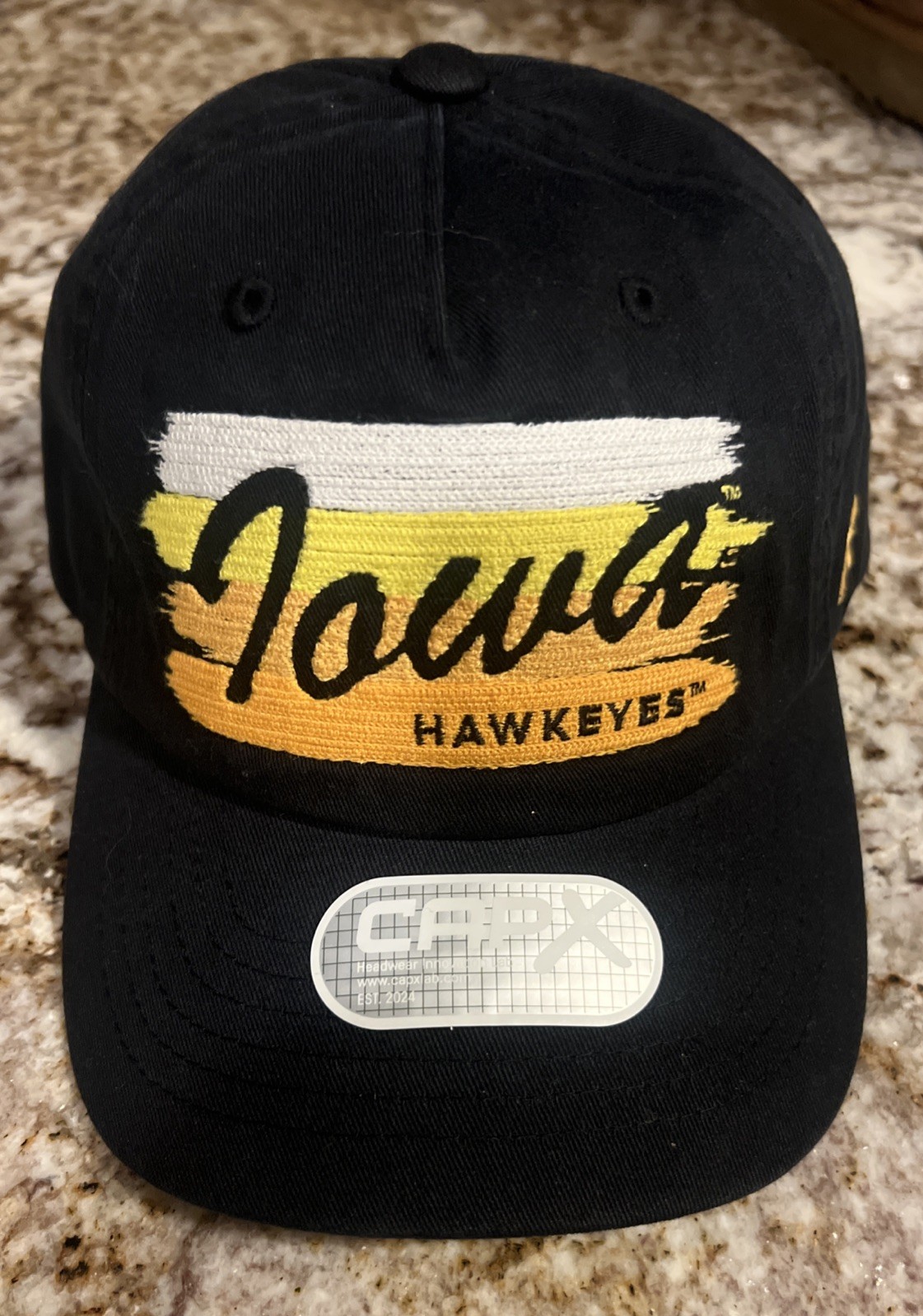NEW - CapX (S/M) Unisex IOWA HAWKEYES Adjustable Hat Ball Cap NCAA College Sport