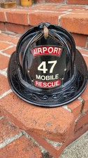 Vintage Cairns & Brother Fire Dept Helmet Leather San Francisco Airport Rescue 