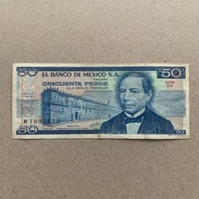 🇲🇽 Mexican 50 Pesos banknote Currency. Benito Currency 1979 Mexico Zapotec