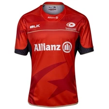 2016/17 SARACENS BLK ALLIANZ AWAY RUGBY AUTHENTIC SHIRT JERSEY SIZE L MENS