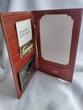 Vintage Whitehouse Cox Sierra Persian Leather Tall Calculator Wallet Brown 